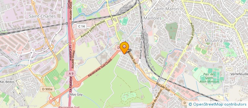 localisation de l'entreprise ED.N.A.S  PERPIGNAN