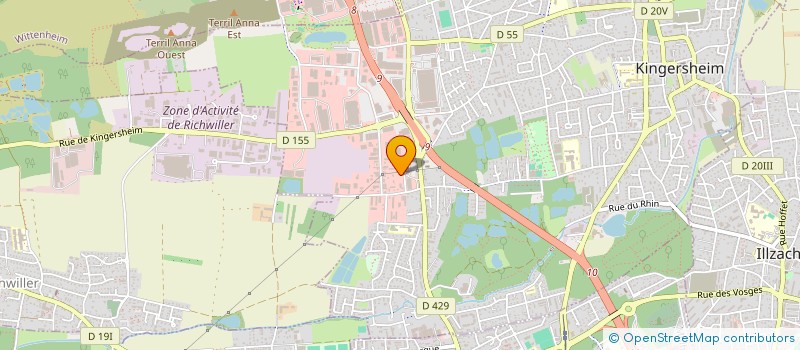 localisation de l'entreprise ED PA  KINGERSHEIM