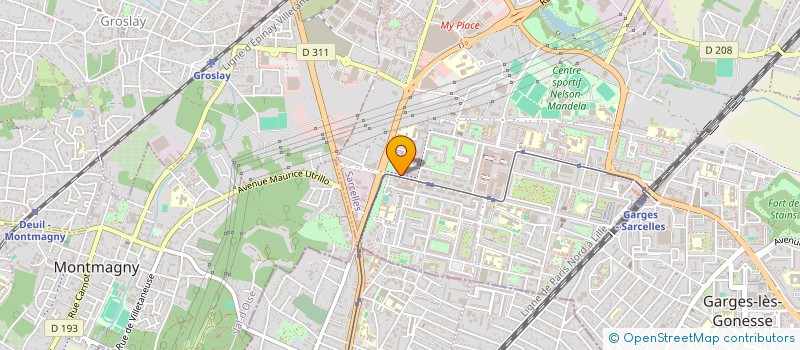 localisation de l'entreprise ED TRANSPORT  SARCELLES