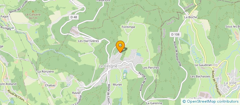 localisation de l'entreprise ED3P  LE CERGNE