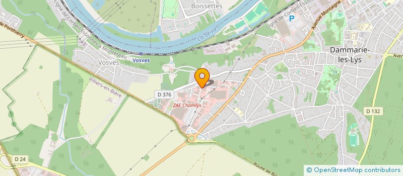 localisation de l'entreprise EDA CONSTRUCTION à DAMMARIE-LES-LYS
