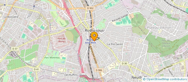 localisation de l'entreprise EDAN BAT à ROSNY-SOUS-BOIS