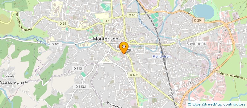 localisation de l'entreprise EDB à MONTBRISON
