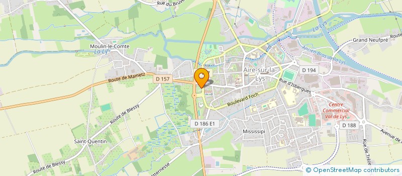 localisation de l'entreprise EDDOM à AIRE-SUR-LA-LYS