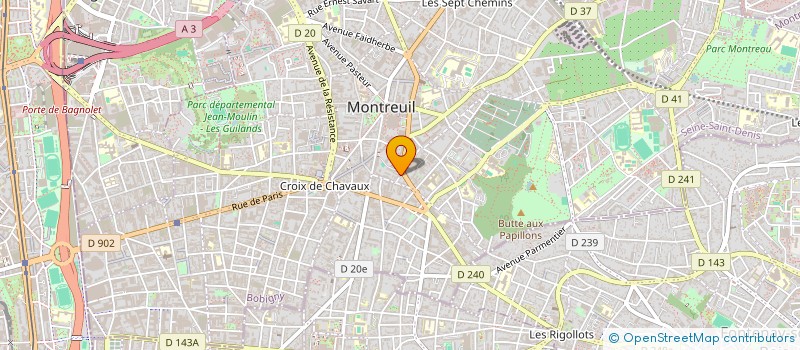 localisation de l'entreprise EDDY à MONTREUIL