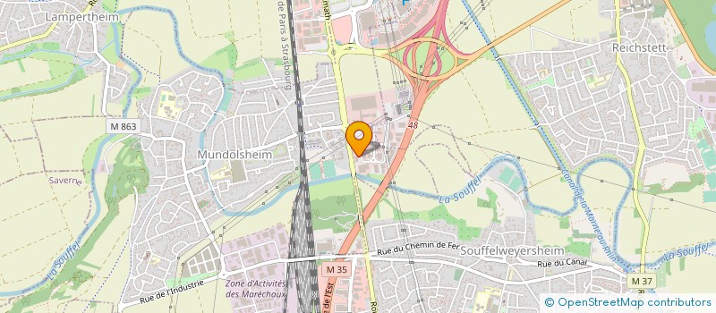 localisation de l'entreprise EDEALPEM  MULHOUSE