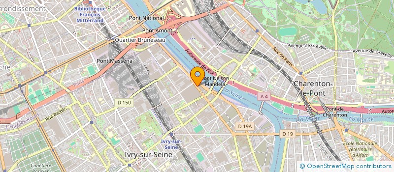 localisation de l'entreprise EDEIS DEVELOPPEMENT à IVRY-SUR-SEINE