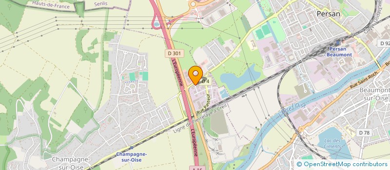 localisation de l'entreprise EDELEC-INDUSTRIE à CHAMPAGNE-SUR-OISE