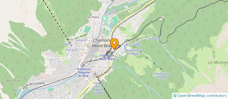 localisation de l'entreprise EDELGARE à CHAMONIX-MONT-BLANC