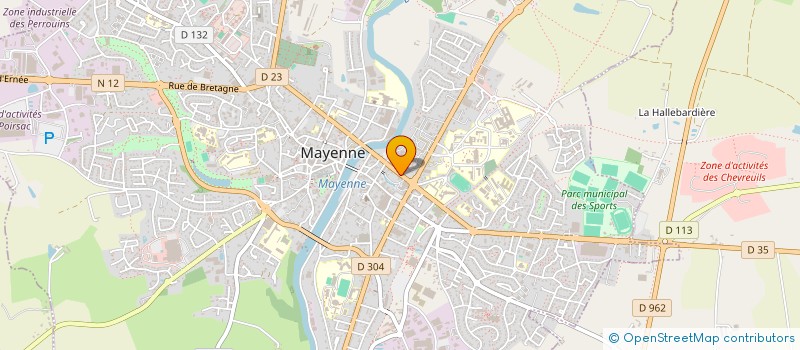 localisation de l'entreprise EDELINE TRANSPORTS à MAYENNE
