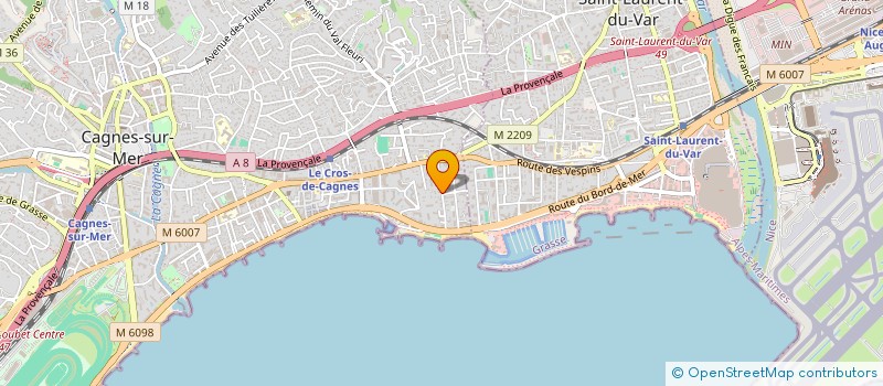 localisation de l'entreprise EDELVI INTERIM à CAGNES-SUR-MER