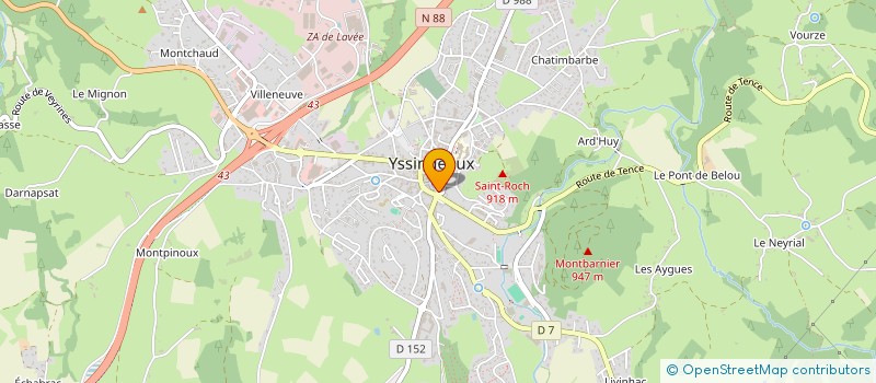 localisation de l'entreprise EDELWEISS à YSSINGEAUX