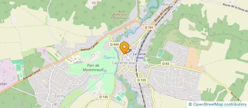localisation de l'entreprise EDELYS COIFFURE à LA FERTE-ALAIS