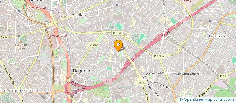 localisation de l'entreprise EDEN à BAGNOLET
