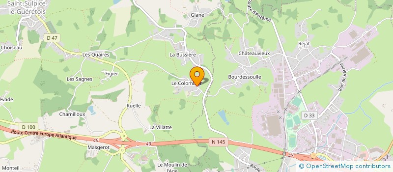 localisation de l'entreprise EDEN à SAINT-SULPICE-LE-GUERETOIS