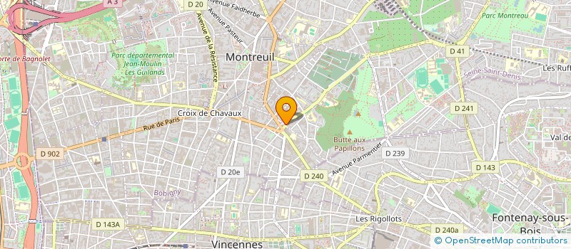 localisation de l'entreprise EDEN à MONTREUIL