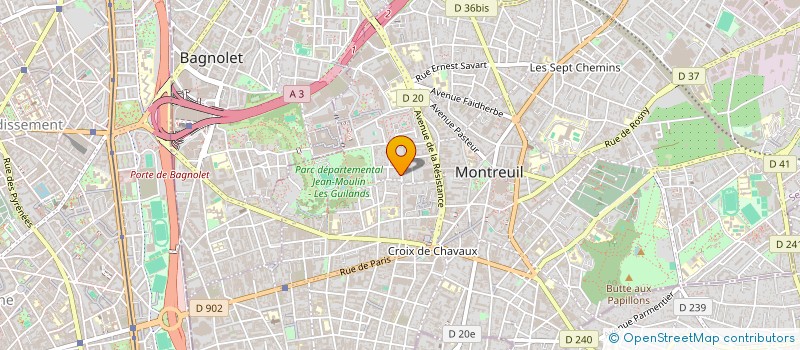 localisation de l'entreprise EDEN à MONTREUIL