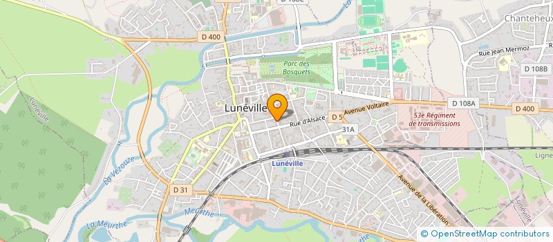 localisation de l'entreprise EDEN BAR  LUNEVILLE