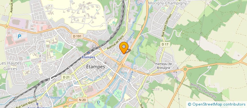 localisation de l'entreprise EDEN COSMETICS à ETAMPES