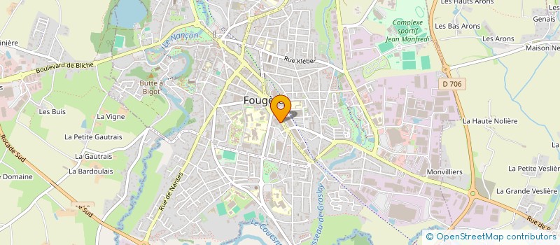 localisation de l'entreprise EDEN DELICES  FOUGERES