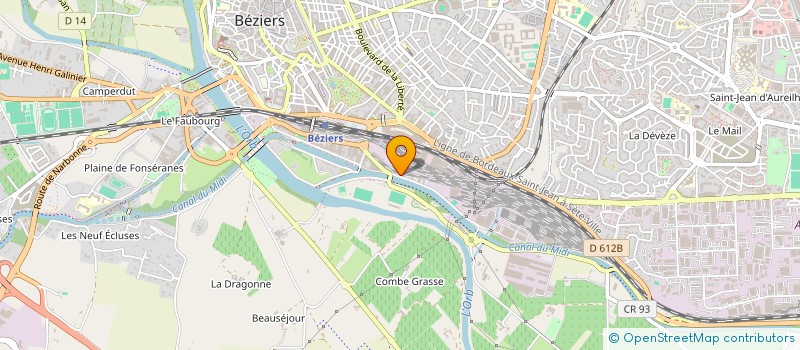 localisation de l'entreprise EDEN - ECOSYSTEME DURABLE ET ENERGIES NATURELLES  BEZIERS