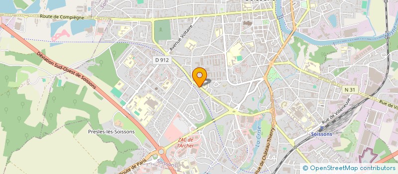 localisation de l'entreprise EDEN GLAM' à SOISSONS