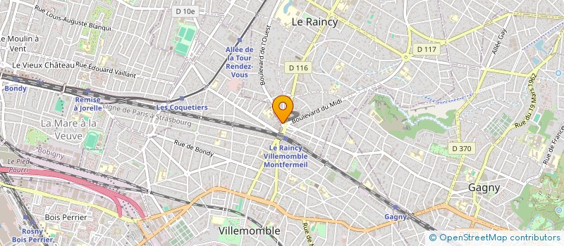 localisation de l'entreprise EDEN HAIR à LE RAINCY