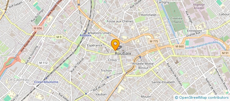 localisation de l'entreprise EDEN HILLS à ROUBAIX