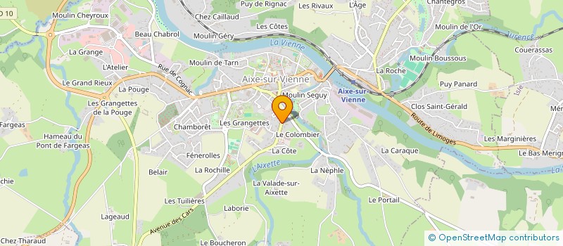 localisation de l'entreprise EDEN IMMO à AIXE-SUR-VIENNE