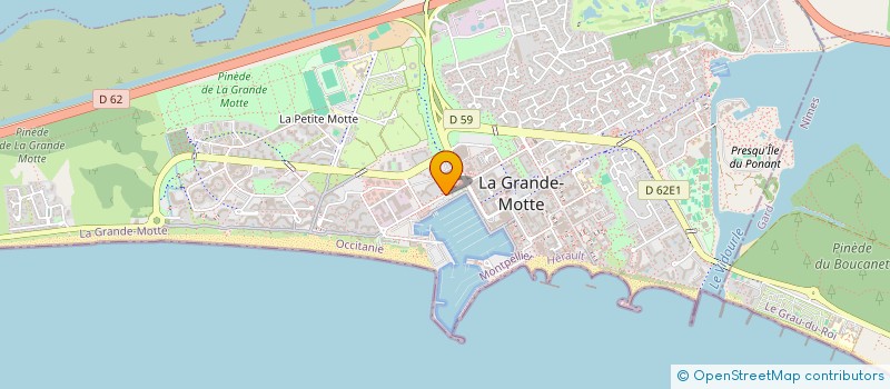 localisation de l'entreprise EDEN LOISIRS à LA GRANDE-MOTTE