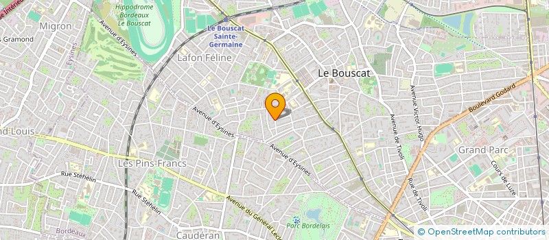 localisation de l'entreprise EDEN PARC  LE BOUSCAT