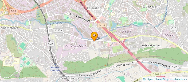 localisation de l'entreprise EDEN TERRASSEMENT  SAINT-VICTORET