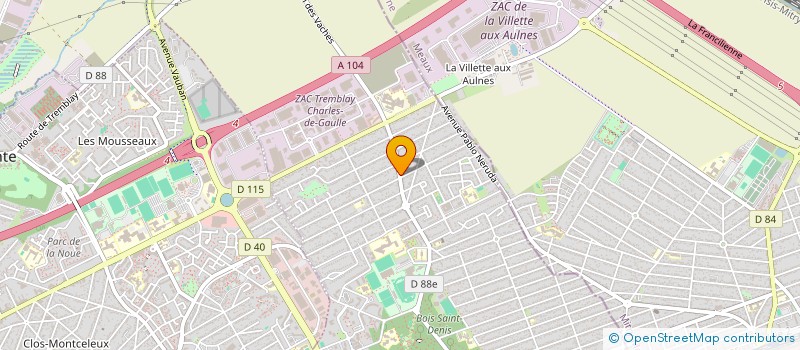 localisation de l'entreprise EDENAHEL à TREMBLAY-EN-FRANCE