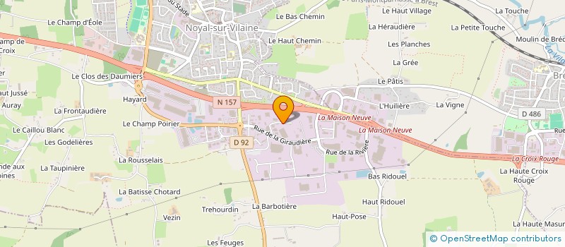 localisation de l'entreprise EDERMETAL à NOYAL-SUR-VILAINE