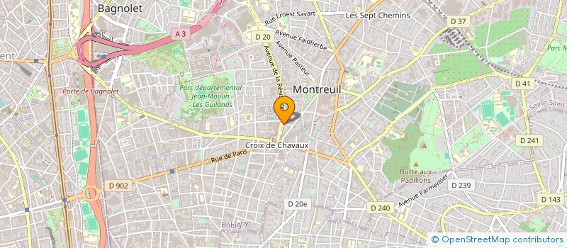 localisation de l'entreprise EDGAR AUTO ECOLE  MONTREUIL