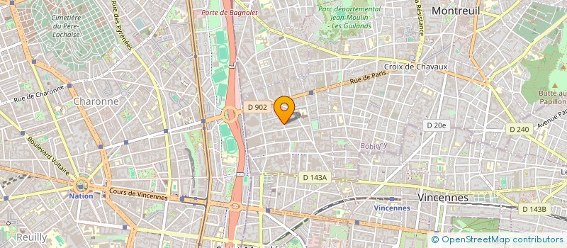 localisation de l'entreprise EDGAR COURSES à MONTREUIL
