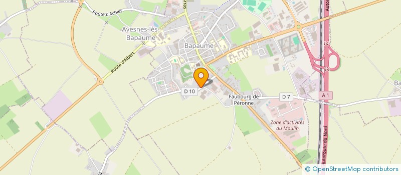 localisation de l'entreprise EDH 62 à BAPAUME