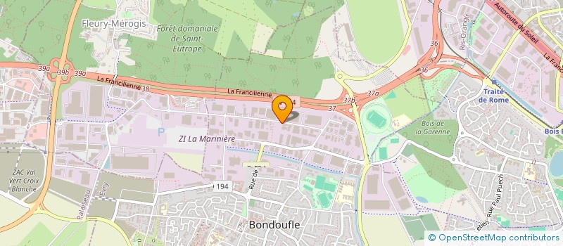 localisation de l'entreprise EDI EQUIPEMENTS ELECTRONIQUES POUR LE LABORATOIRE ET L INDUSTRIE à BONDOUFLE