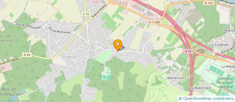 localisation de l'entreprise EDI OUEST  ORGEVAL