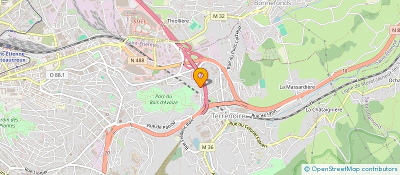 localisation de l'entreprise EDIBAT SA à SAINT-ETIENNE