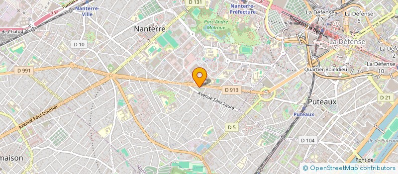 localisation de l'entreprise EDIBURO à NANTERRE