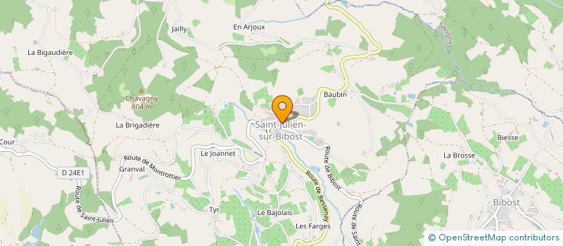 localisation de l'entreprise EDIEUX ELECTROMENAGER  SAINT-JULIEN-SUR-BIBOST