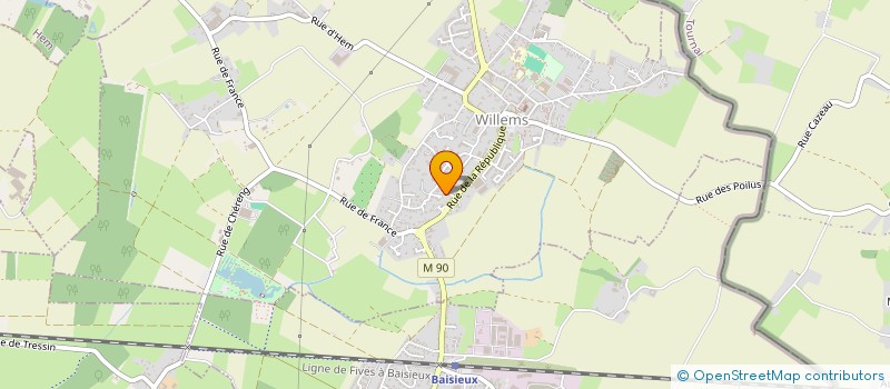 localisation de l'entreprise EDIFIA BTP  WILLEMS