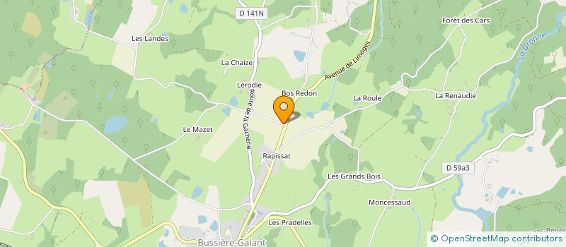 localisation de l'entreprise EDIFIANCE CONSTRUCTIONS à BUSSIERE-GALANT