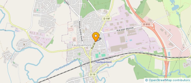 localisation de l'entreprise EDIFICE BOIS CONSTRUCTION ET INGENIERIE  FAULQUEMONT