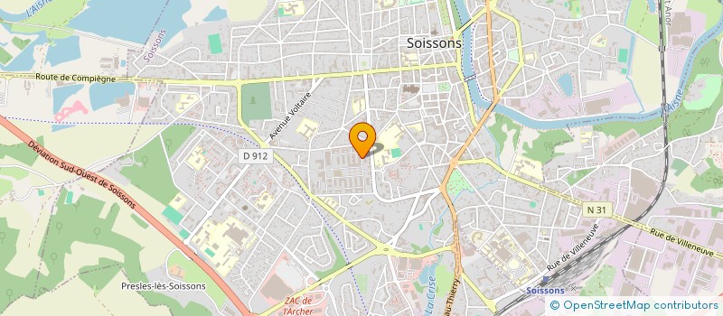 localisation de l'entreprise EDIFX à SOISSONS