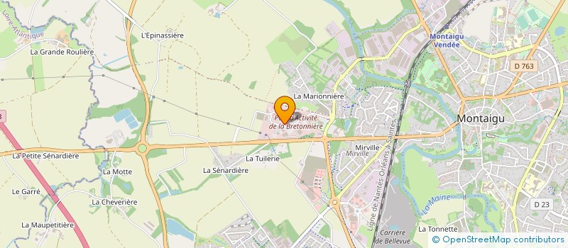 localisation de l'entreprise EDIFYA à MONTAIGU-VENDEE