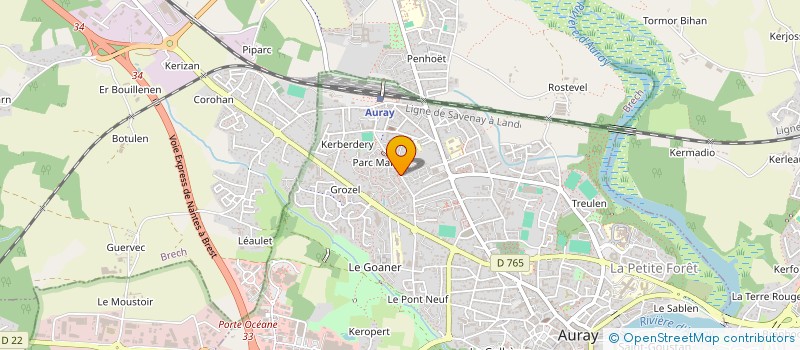 localisation de l'entreprise EDIFYS INVEST à AURAY
