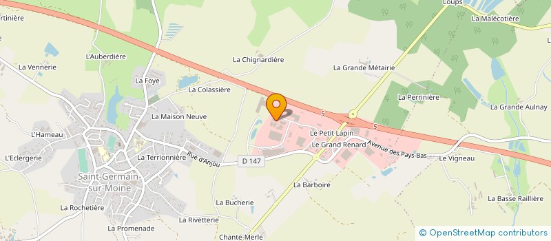 localisation de l'entreprise EDILTECO OUEST à SEVREMOINE