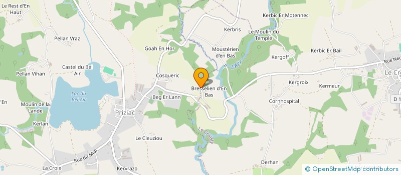 localisation de l'entreprise EDINA TP à PRIZIAC